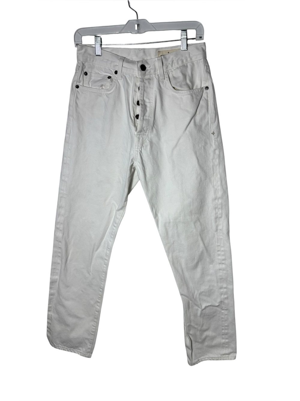 Imogene + Willie women’s 28 Harper jeans in white button fly